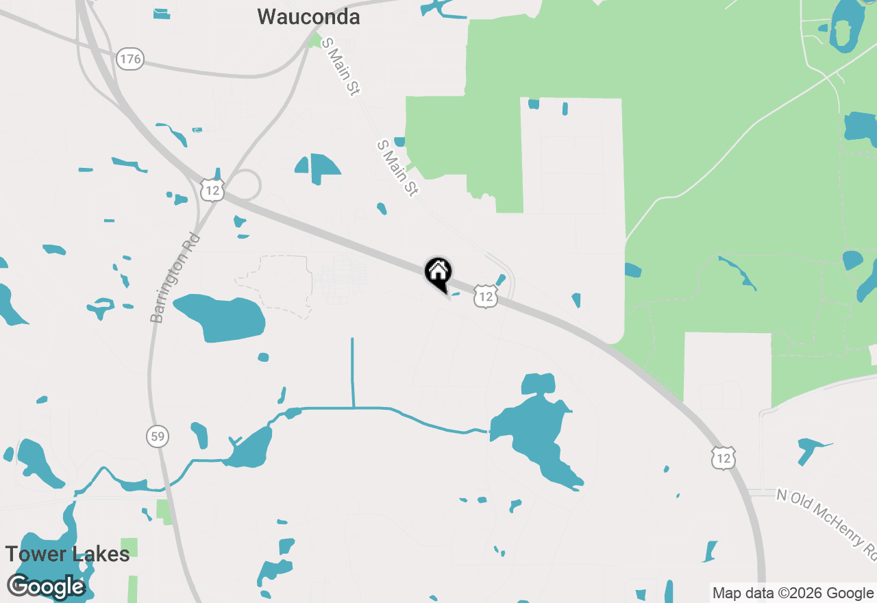 Map of 26587 N Cherrywood Lane, Wauconda, IL 60084