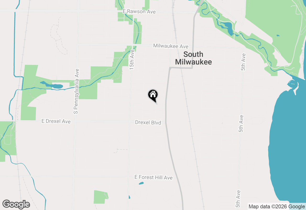 Map of 1304 Manistique Ave, South Milwaukee, WI 53172