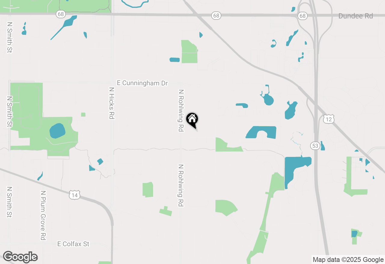 Map of 847 E Cooper Drive, Palatine, IL 60074