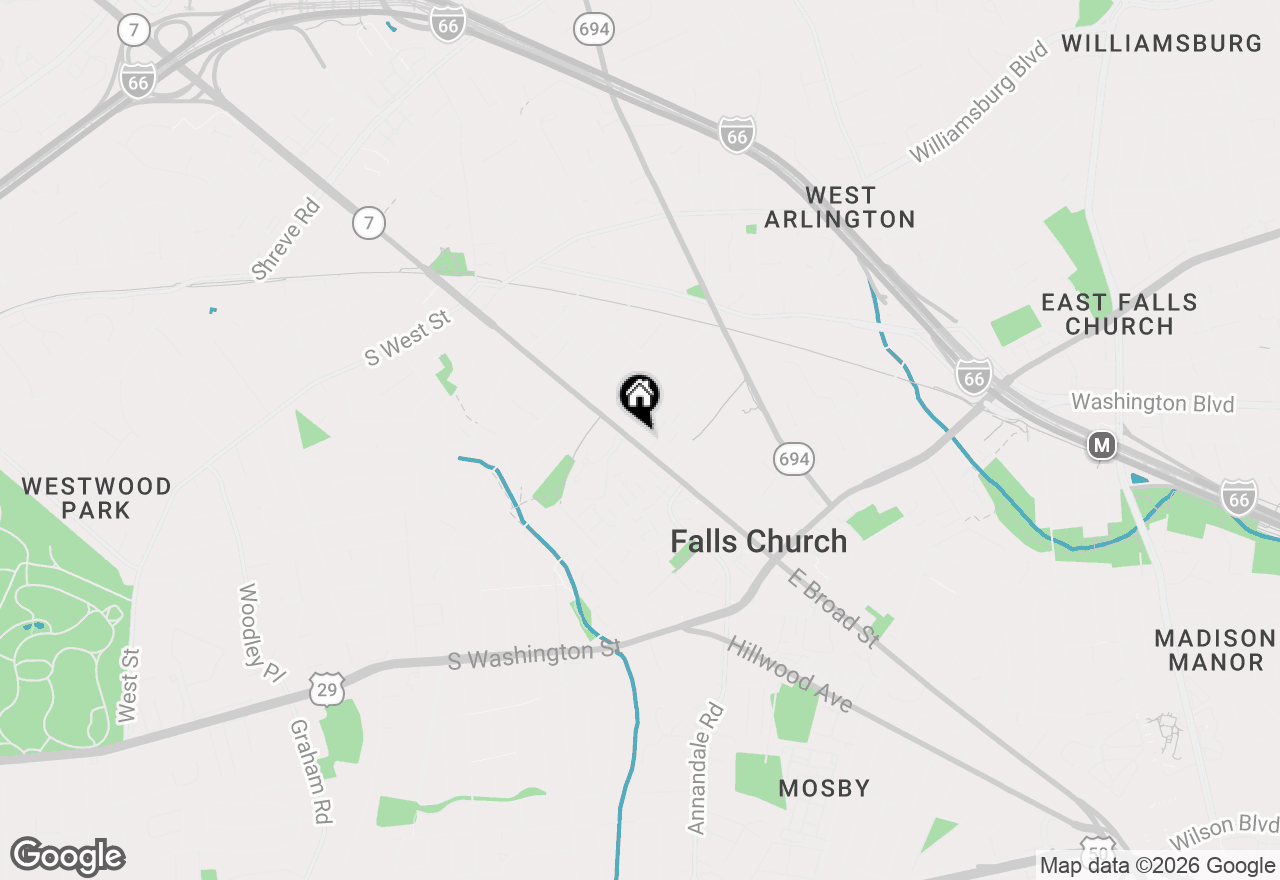 Map of 444 W Broad Street #307, Falls Church, VA 22046