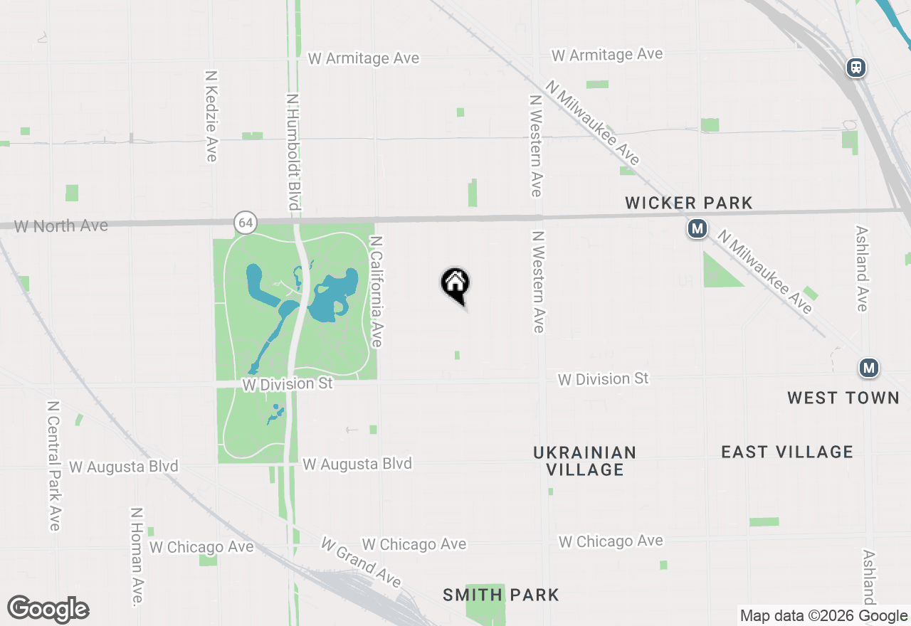 Map of 1340 N Rockwell Street, Chicago, IL 60622