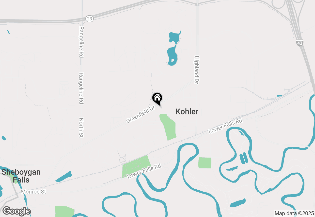 Map of 411 Upper Rd, Kohler, WI 53044