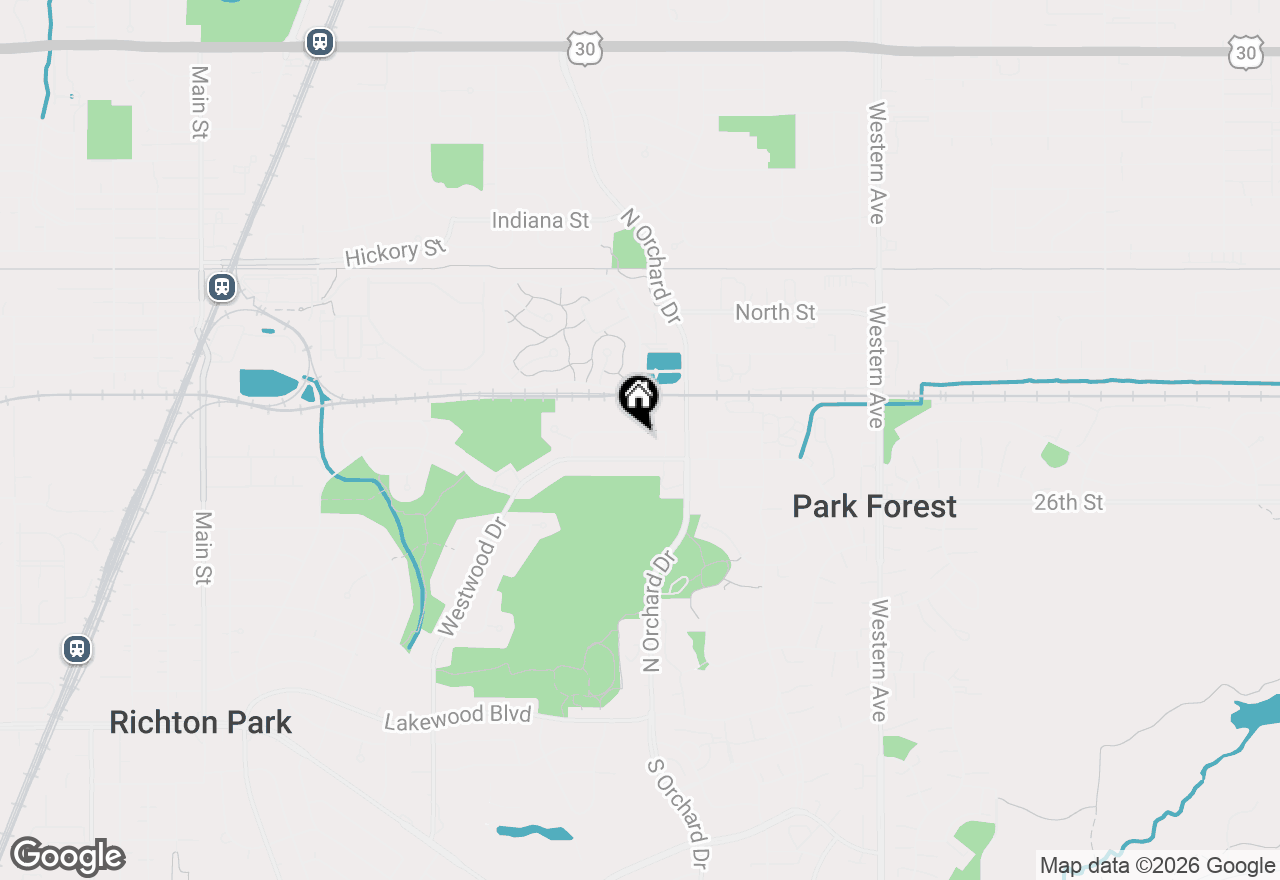 Map of 119 Well Street, Park Forest, IL 60466