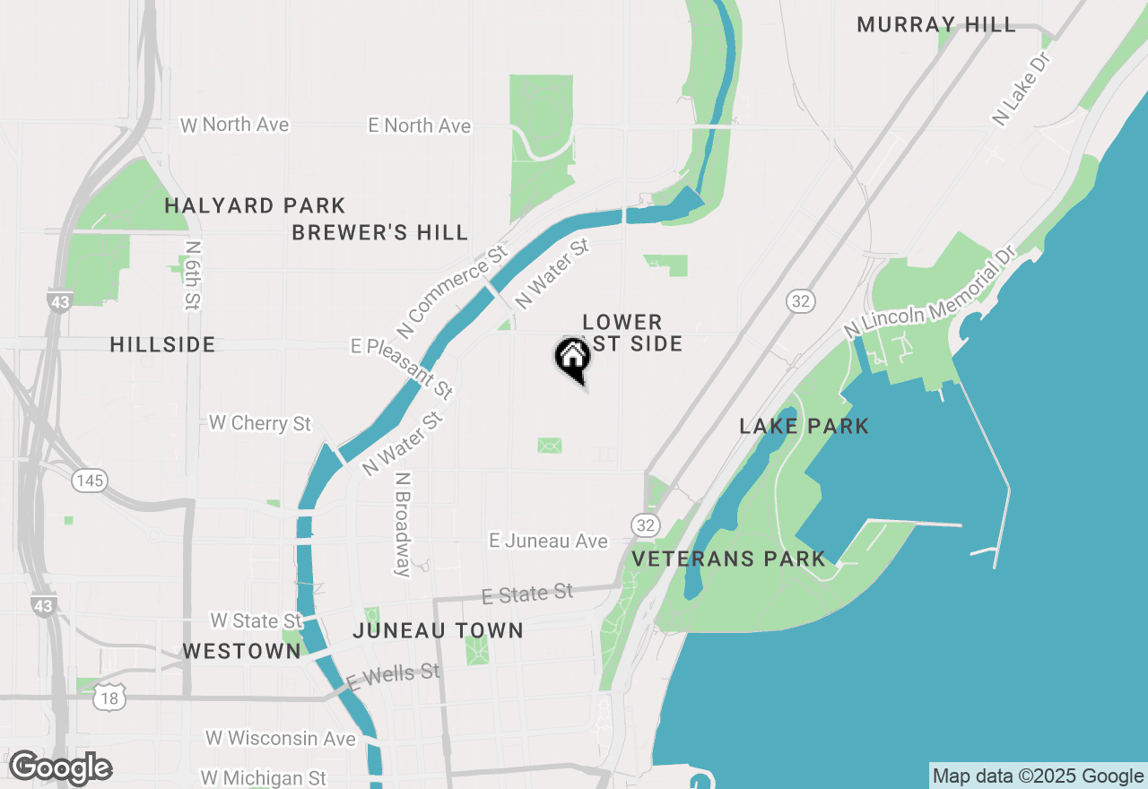 Map of 912 E Pleasant St #2, Milwaukee, WI 53202