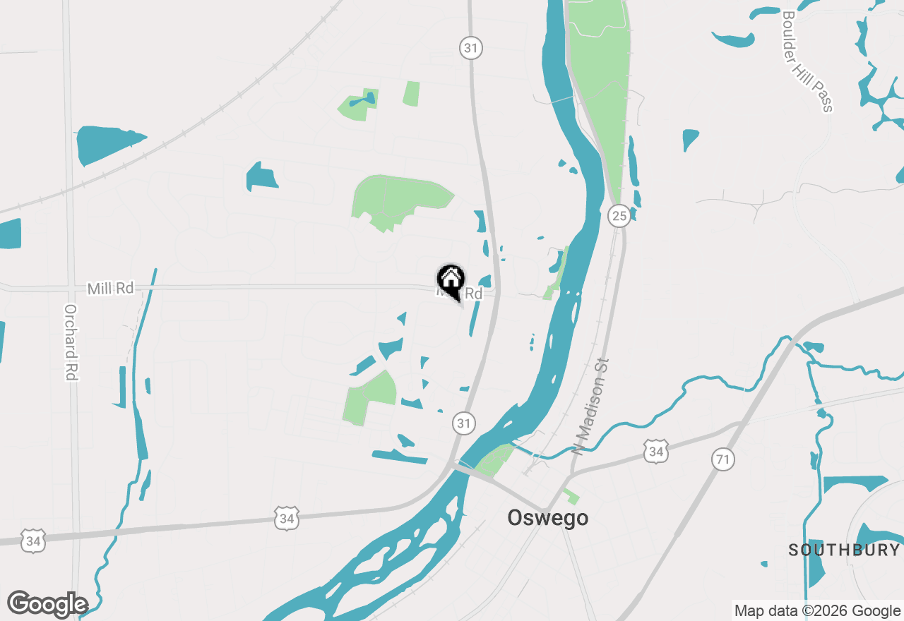 Map of 402 Badger Lane, Oswego, IL 60543