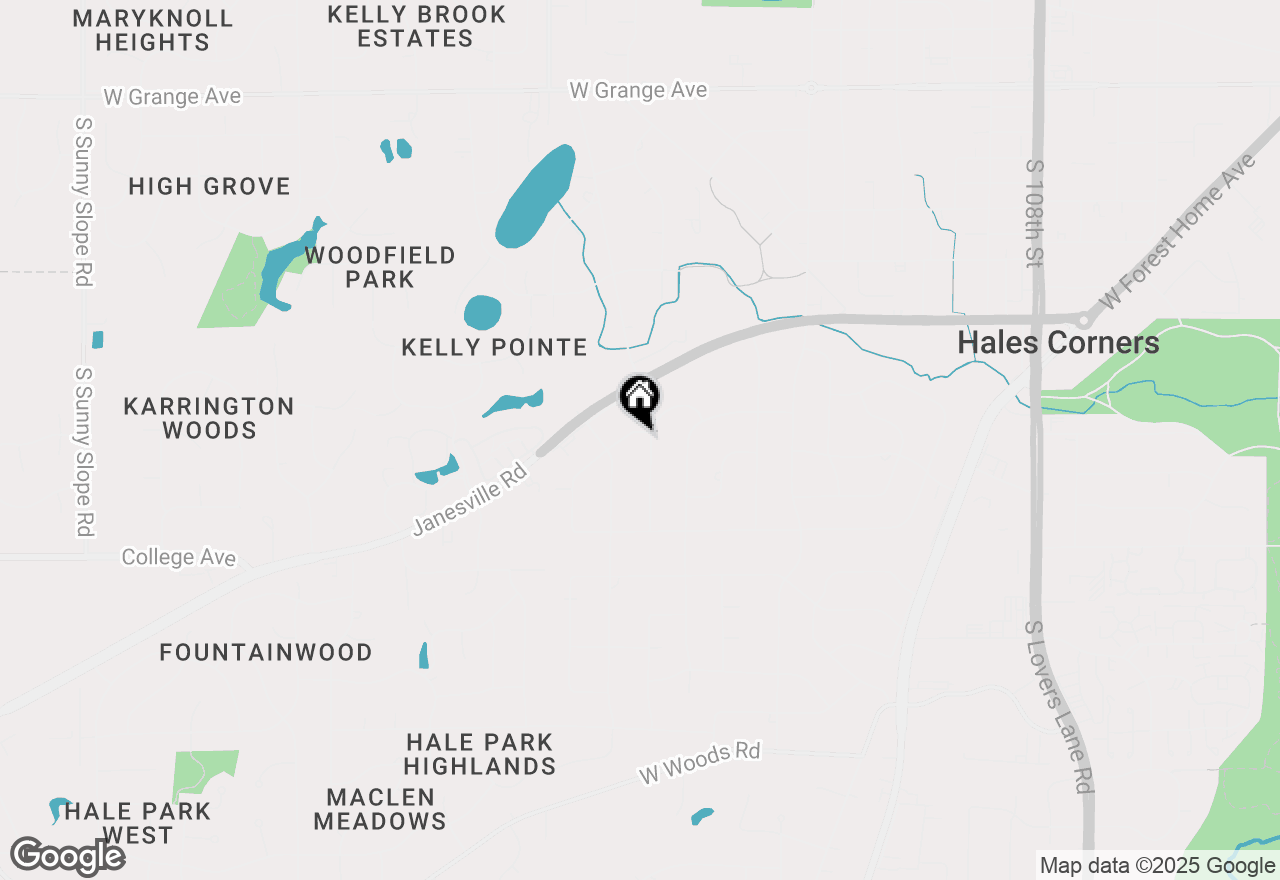 Map of 12113 N Ridge Trl, Hales Corners, WI 53130