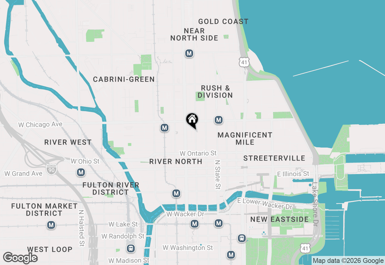 Map of 101 W Superior Street #1102, Chicago, IL 60654