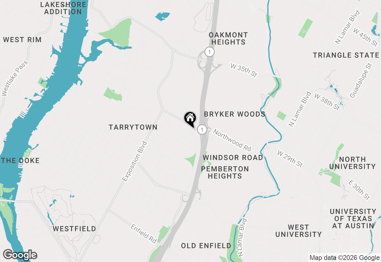 Map of 2604 Bland St, Austin, TX 78703