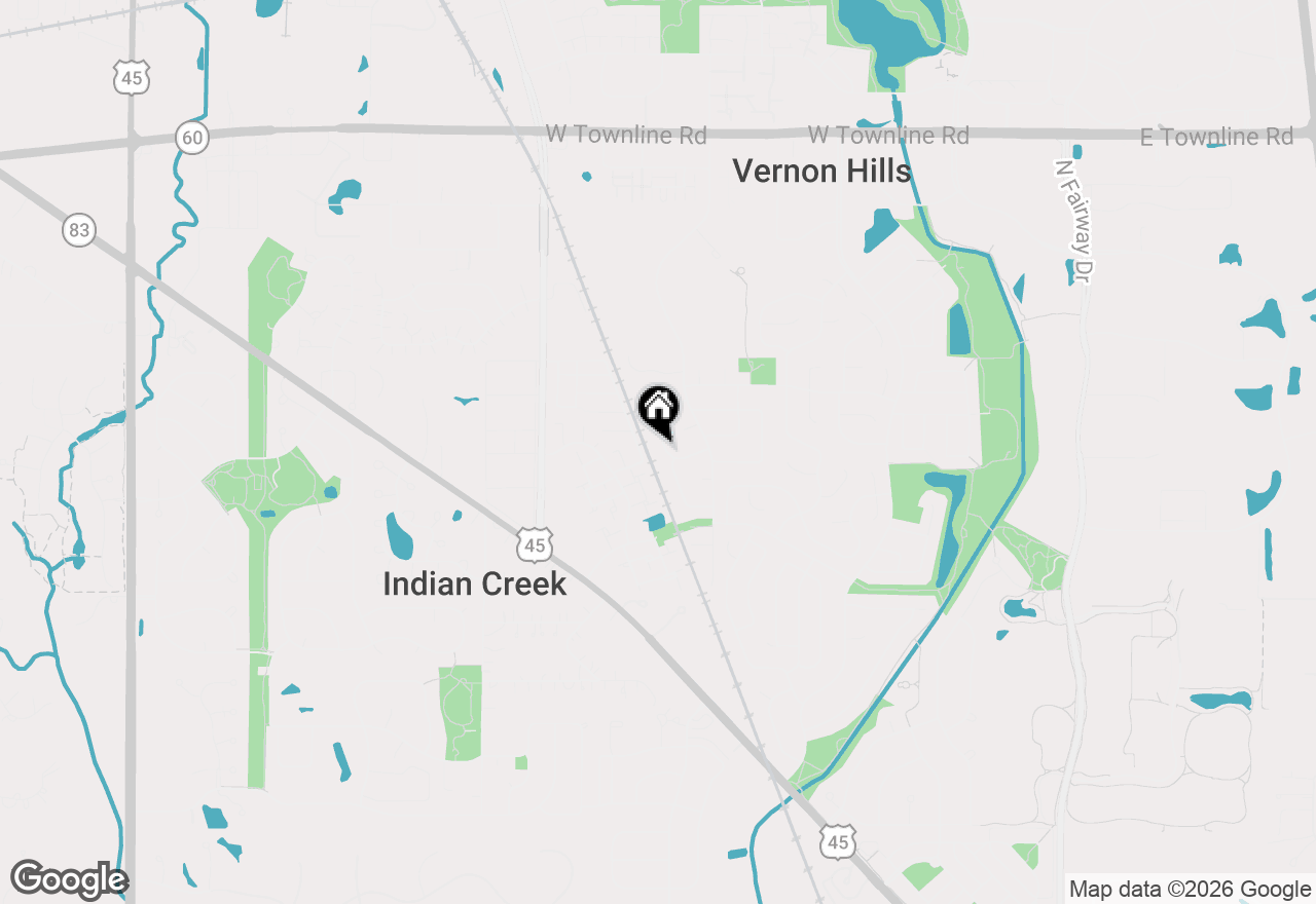 Map of 206 Albert Drive, Vernon Hills, IL 60061