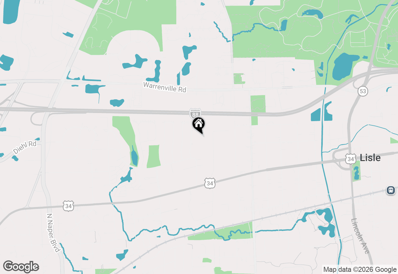 Map of (Address confidential), Lisle, Illinois 60532