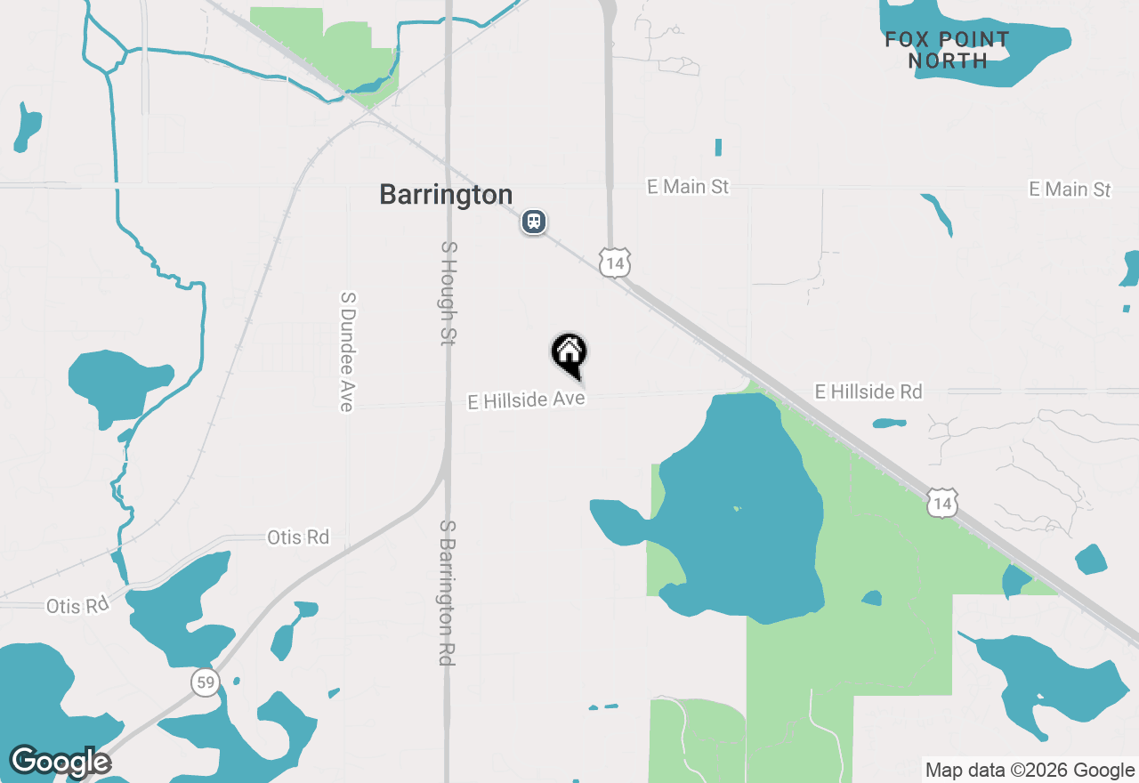 Map of 418 E Hillside Avenue, Barrington, IL 60010