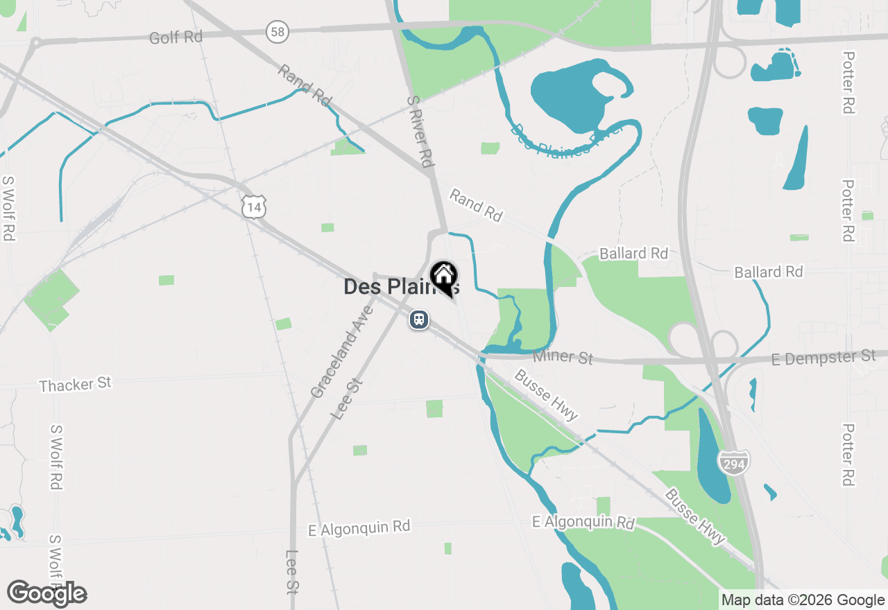 Map of 656 Pearson Street #403C, Des Plaines, IL 60016