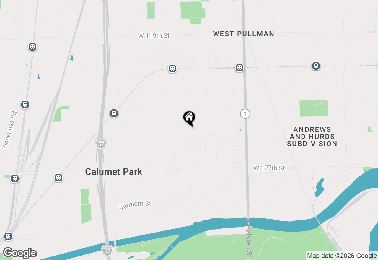 Map of (Address confidential), Calumet Park, Illinois 60827