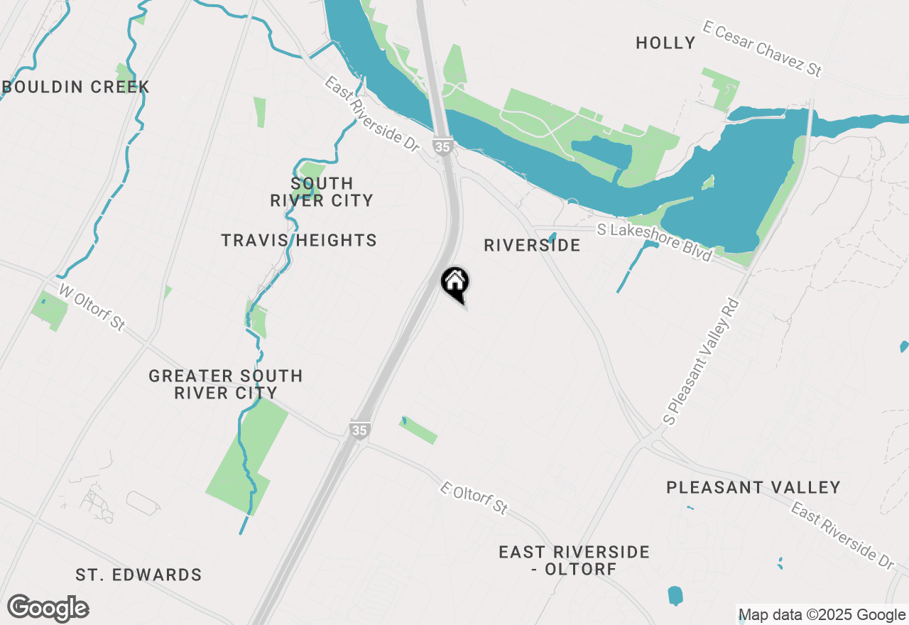Map of 1607 Sylvan Dr, Austin, TX 78741