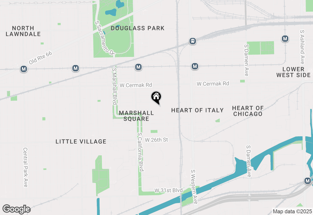 Map of 2633 W 23rd Place, Chicago, IL 60608