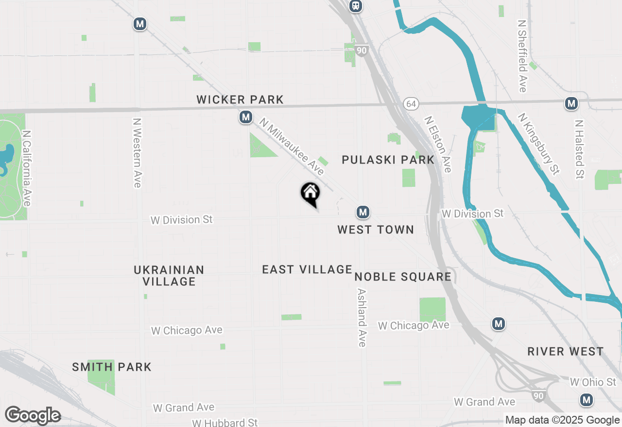 Map of 1750 W Division Street #201, Chicago, IL 60622