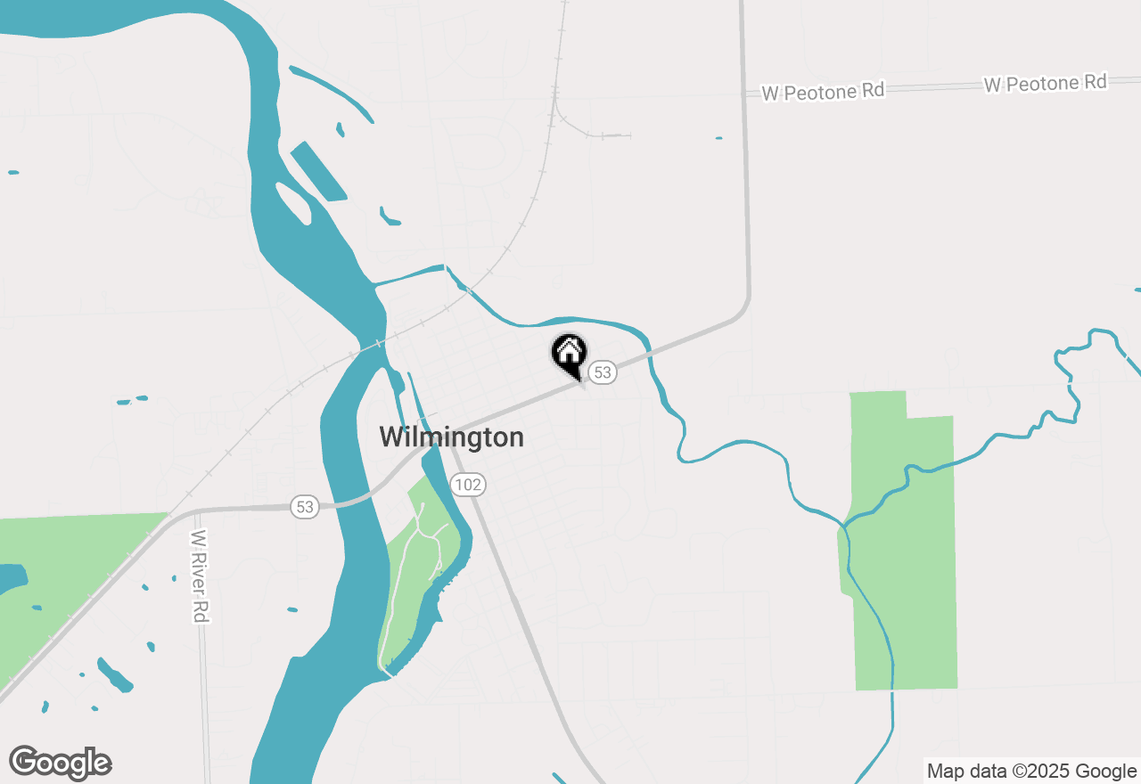 Map of 616 Van Buren Street, Wilmington, IL 60481