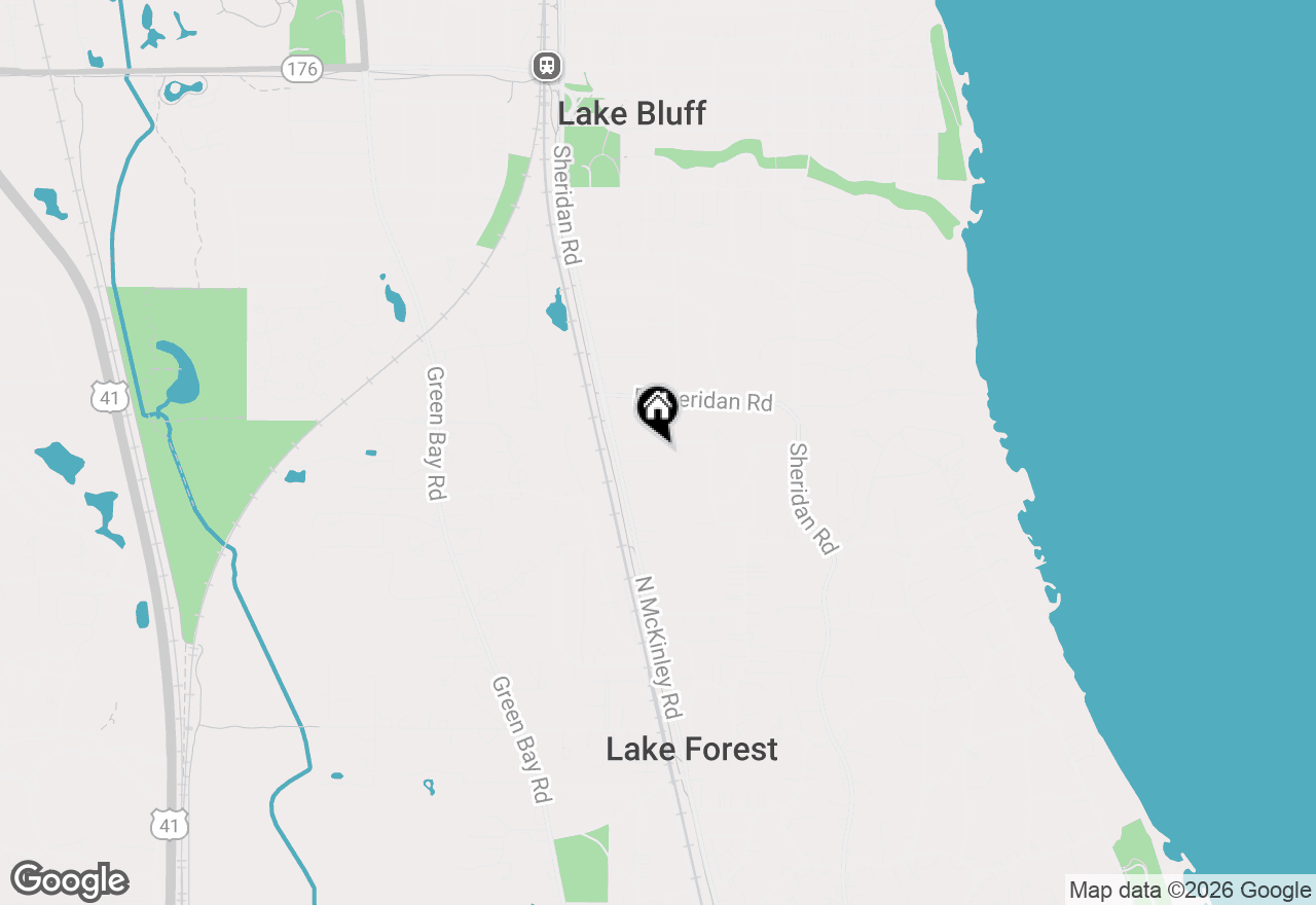 Map of 203 Park Avenue, Lake Forest, IL 60045