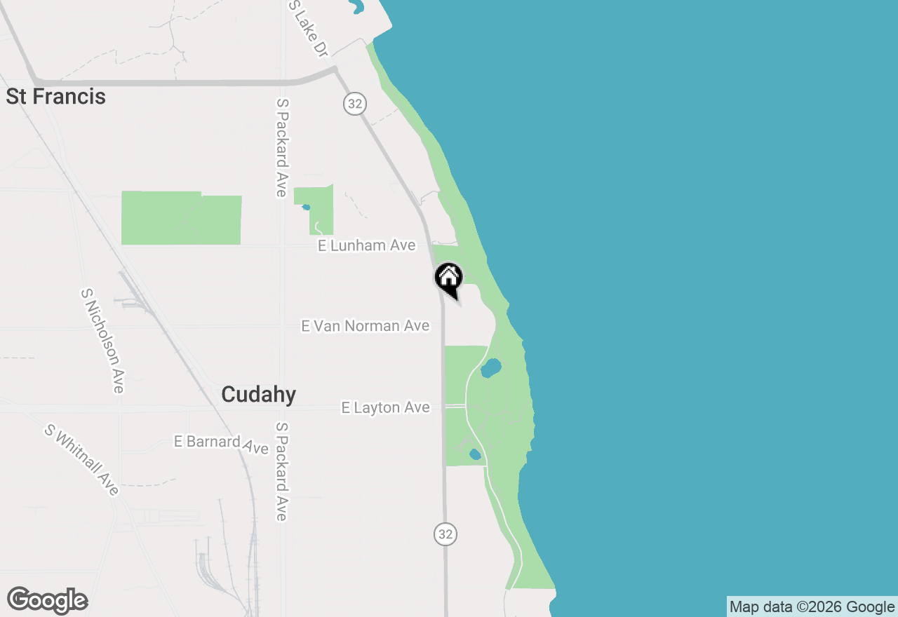 Map of 4448 S Lake Dr, Cudahy, WI 53110