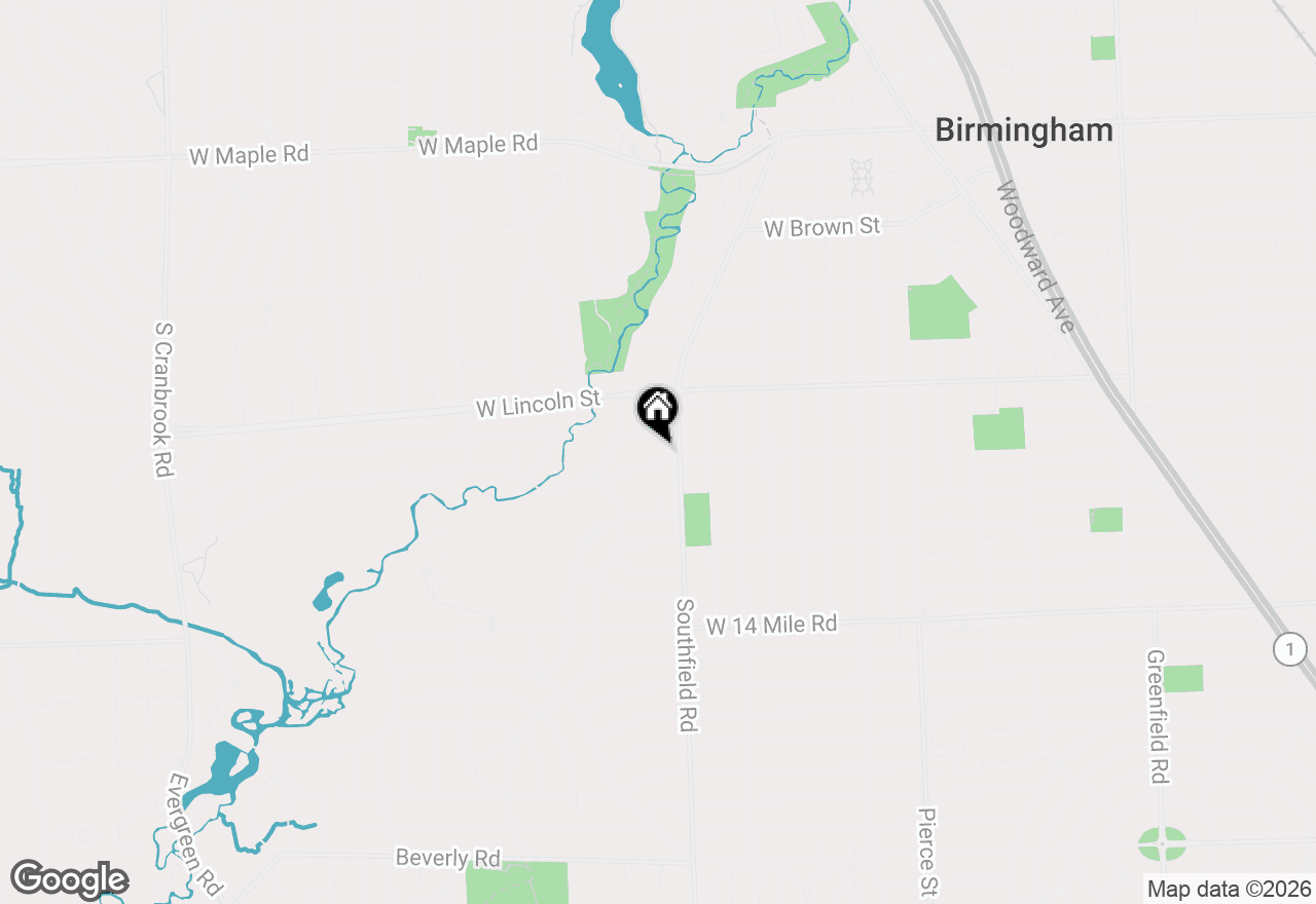 Map of 956 Northlawn Boulevard, Birmingham, MI 48009