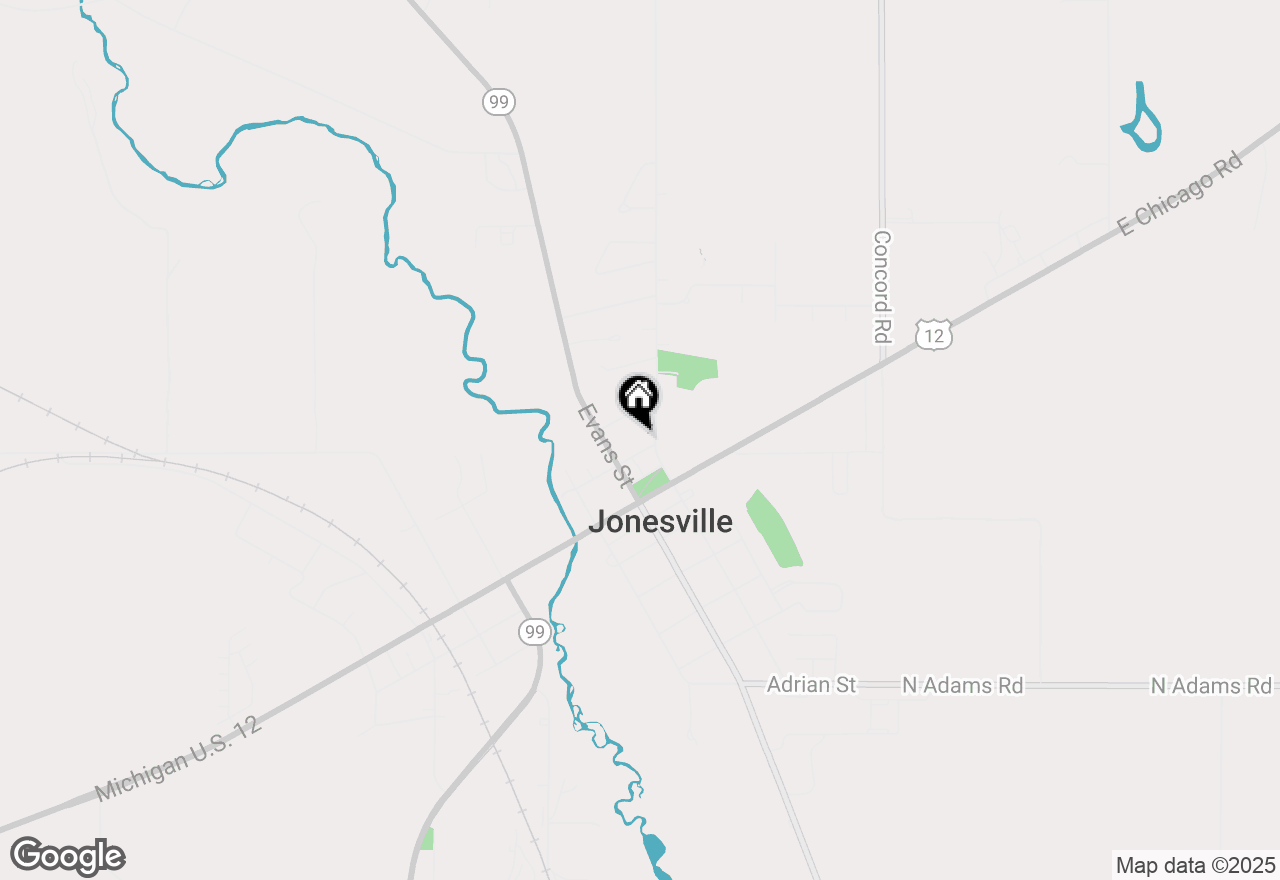 Map of 321 North Street, Jonesville, MI 49250