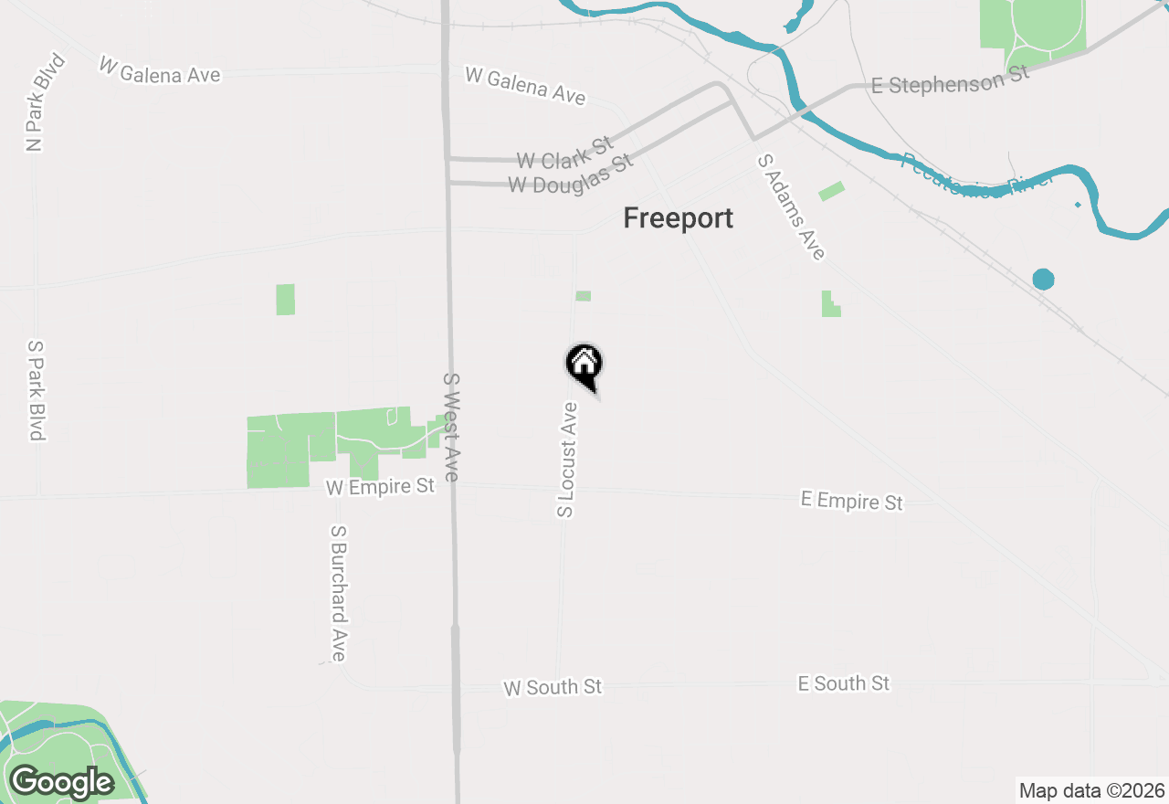 Map of 536 W American Street, Freeport, IL 61032