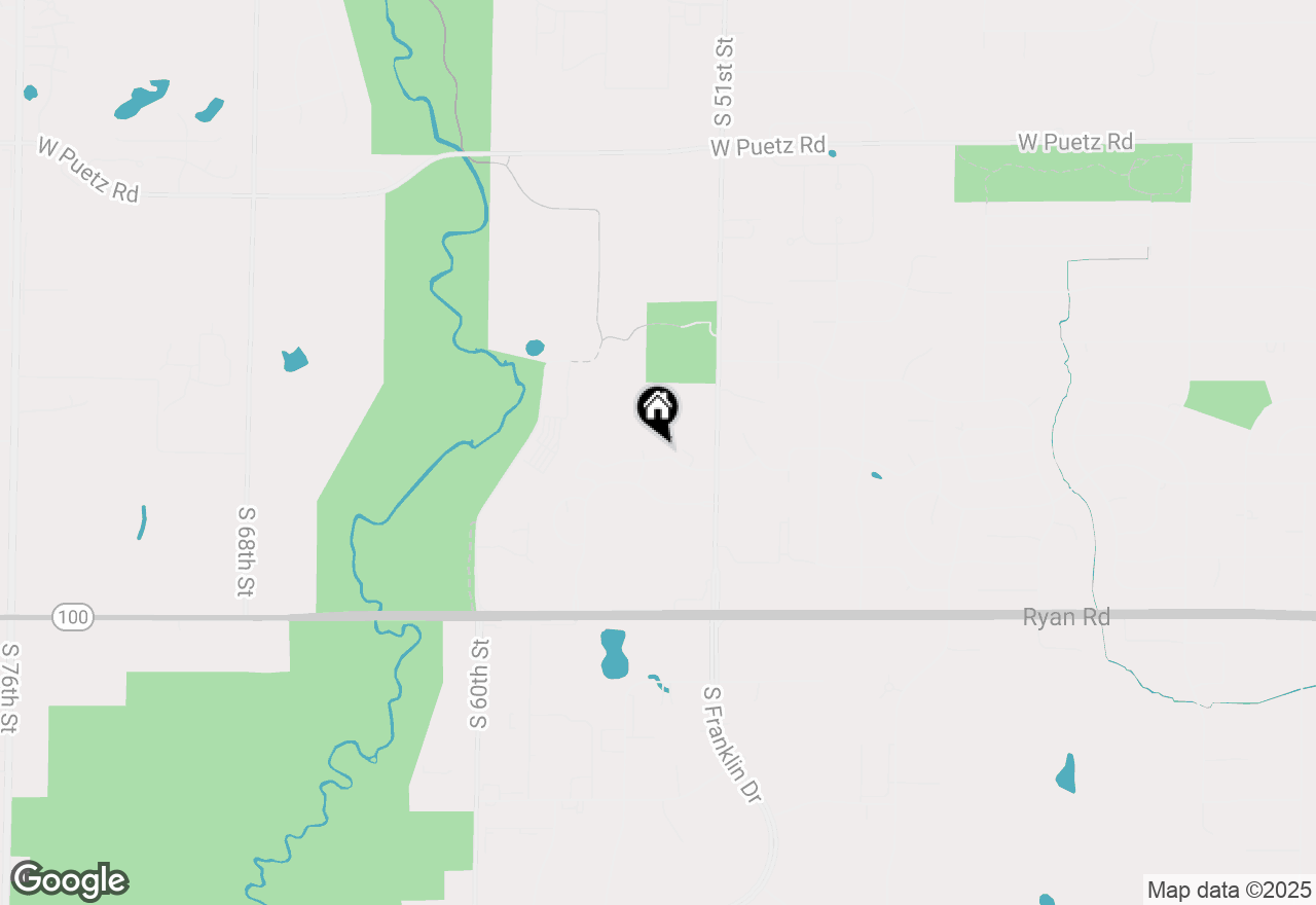 Map of 9285 S 51st St, Franklin, WI 53132