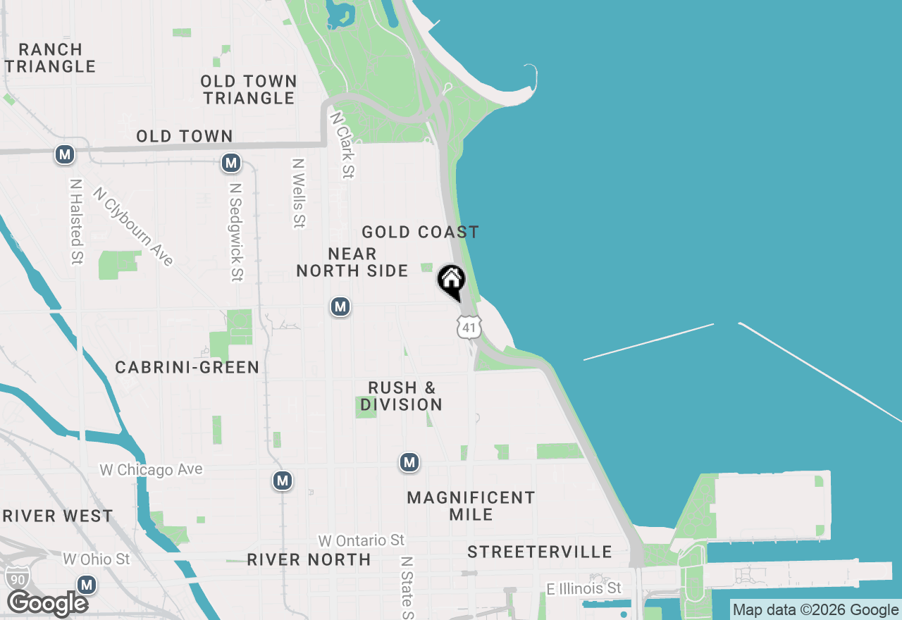 Map of 1150 N Lake Shore Drive #9F, Chicago, IL 60611