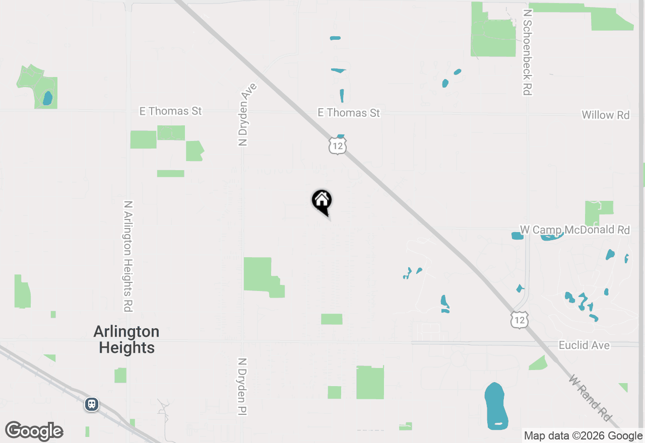 Map of 1106 N Drury Lane, Arlington Heights, IL 60004