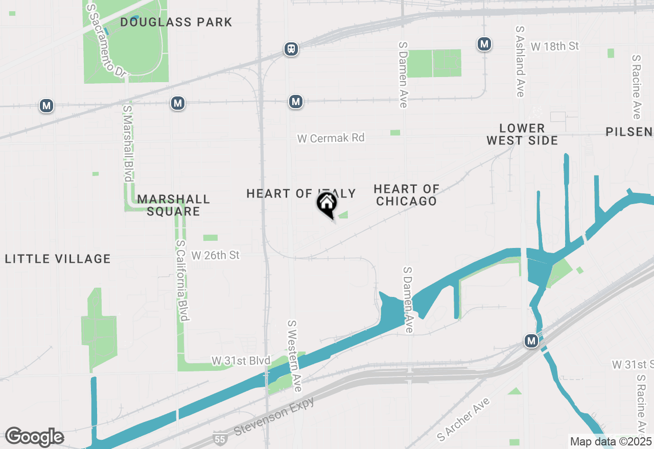 Map of 2253 W Coulter Street #4, Chicago, IL 60608