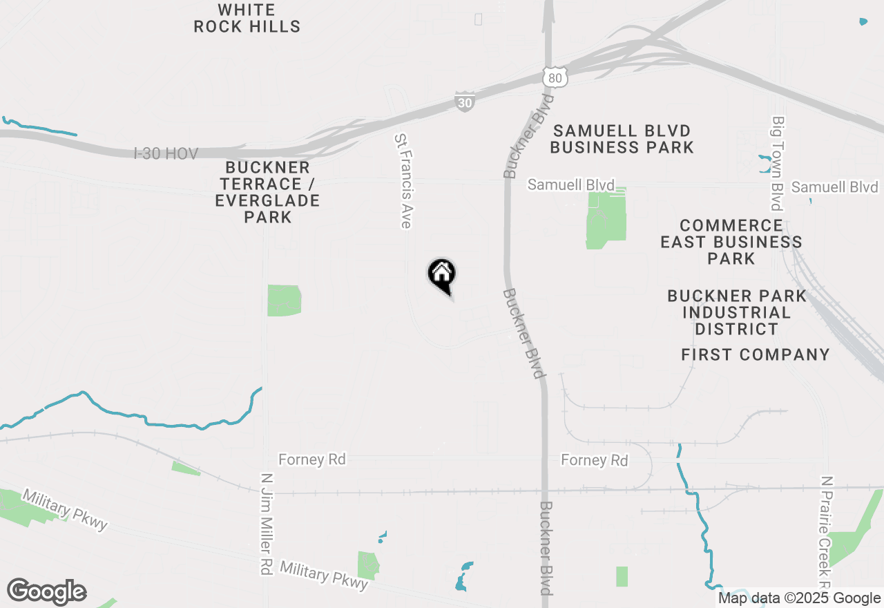 Map of 5015 Clover Haven Street, Dallas, TX 75227