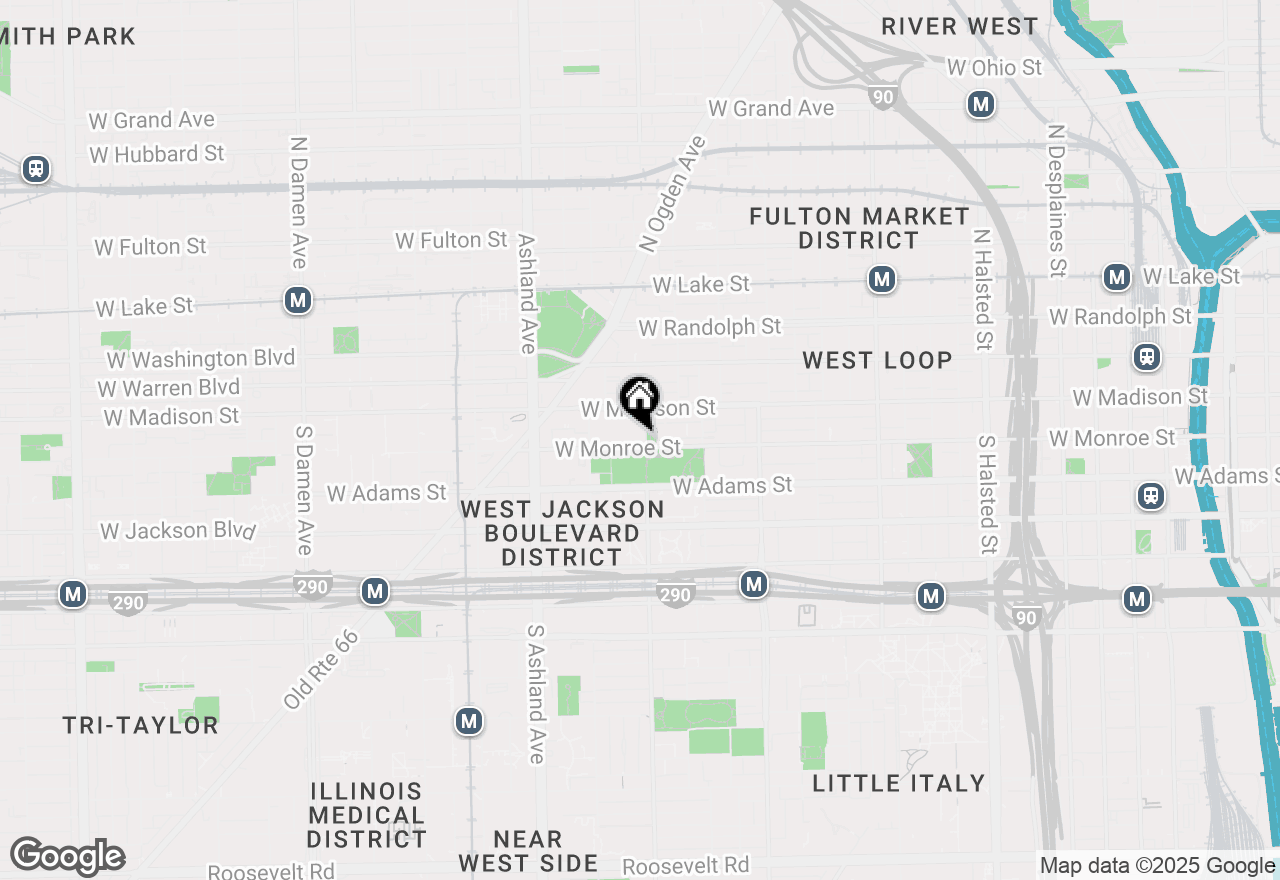 Map of 1400 W Monroe Street #5E, Chicago, IL 60607