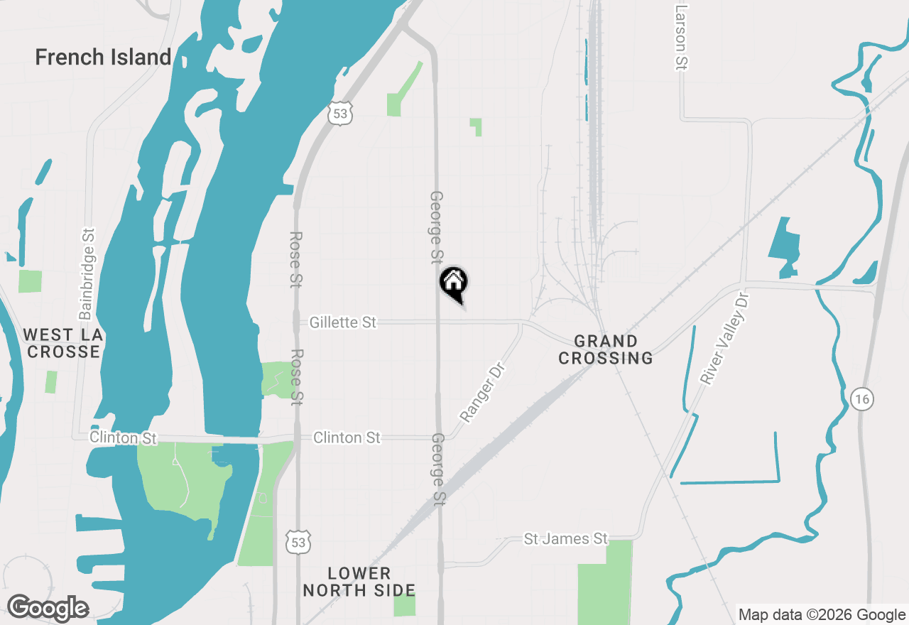 Map of 1611 Wood St, La Crosse, WI 54603