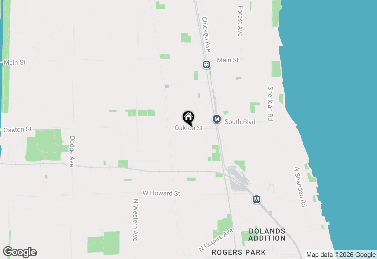 Map of 800 Oakton Street #2, Evanston, IL 60202