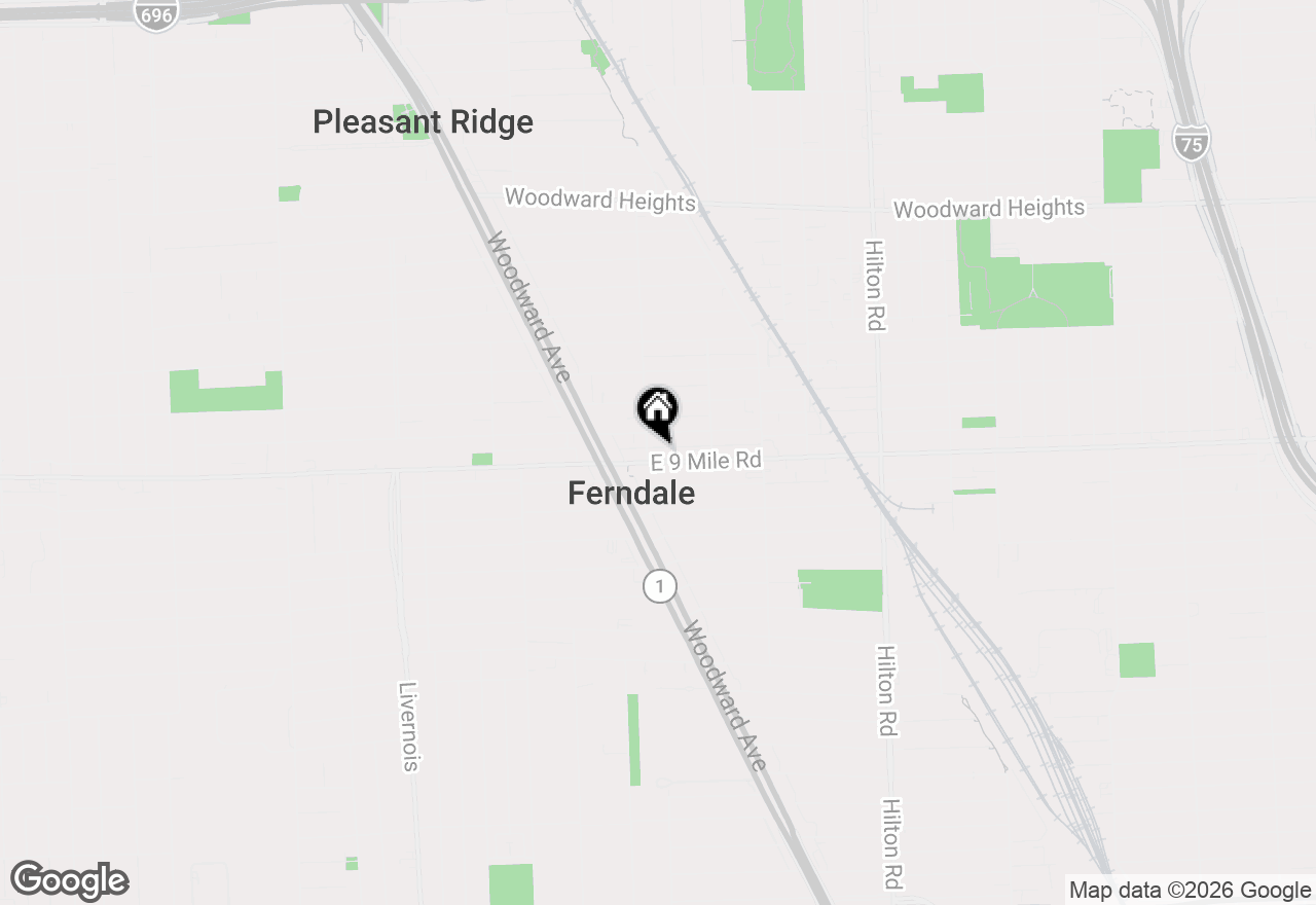 Map of 211 E 9 Mile Road #208B, Ferndale, MI 48220