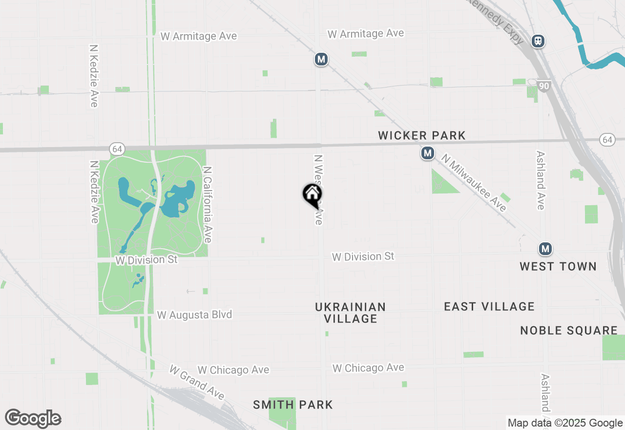 Map of 1325 N Artesian Avenue #3, Chicago, IL 60622