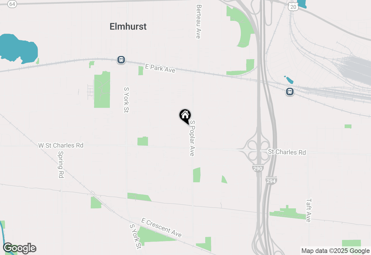 Map of 282 E Adelia Street, Elmhurst, IL 60126