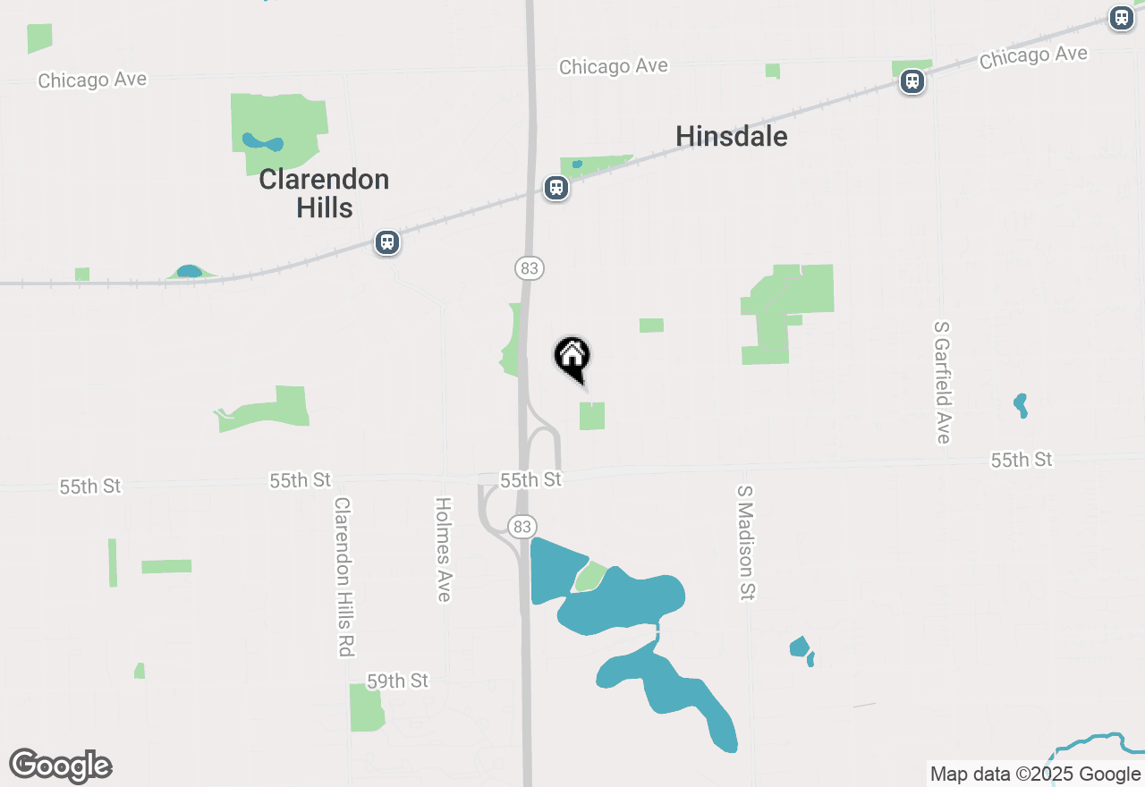 Map of 827 Stough Street, Hinsdale, IL 60521