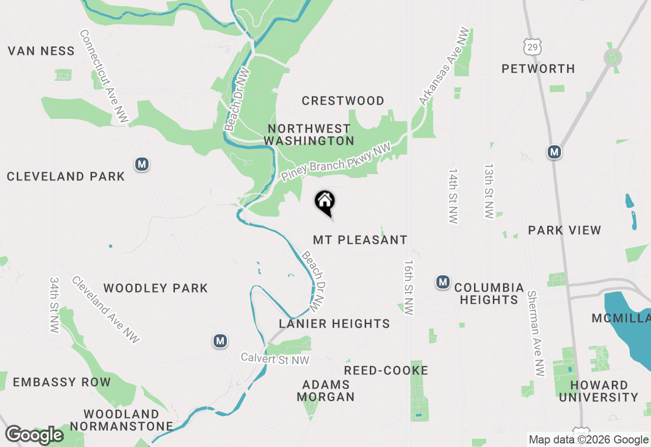 Map of 1850 Park Road Nw, Washington, DC 20010