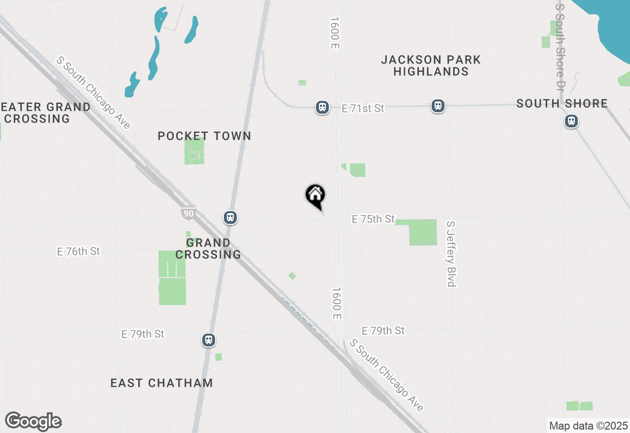 Map of 1508 E 75th Street, Chicago, IL 60619