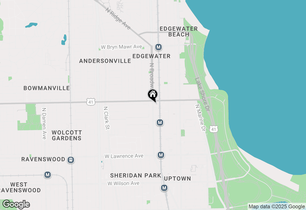 Map of 5139 N Broadway Street #205, Chicago, IL 60640