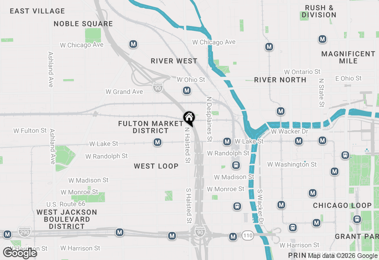 Map of 740 W Fulton Street #1306, Chicago, IL 60661