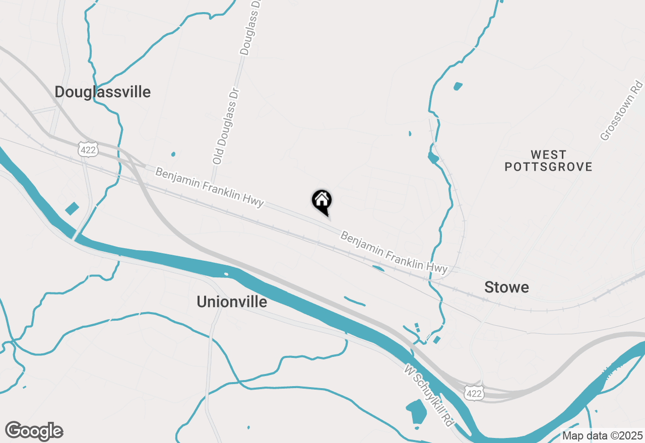 Map of 0 W Rte 422, Douglassville, PA 19518