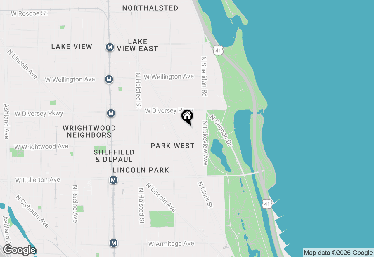 Map of 2700 N Hampden Court #6B, Chicago, IL 60614