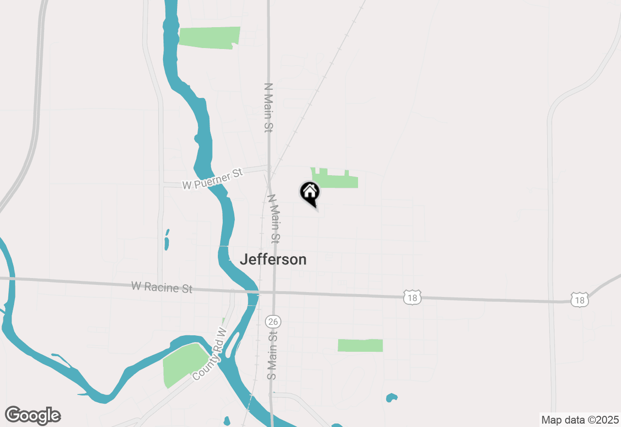 Map of 235 E Woolcock St, Jefferson, WI 53549