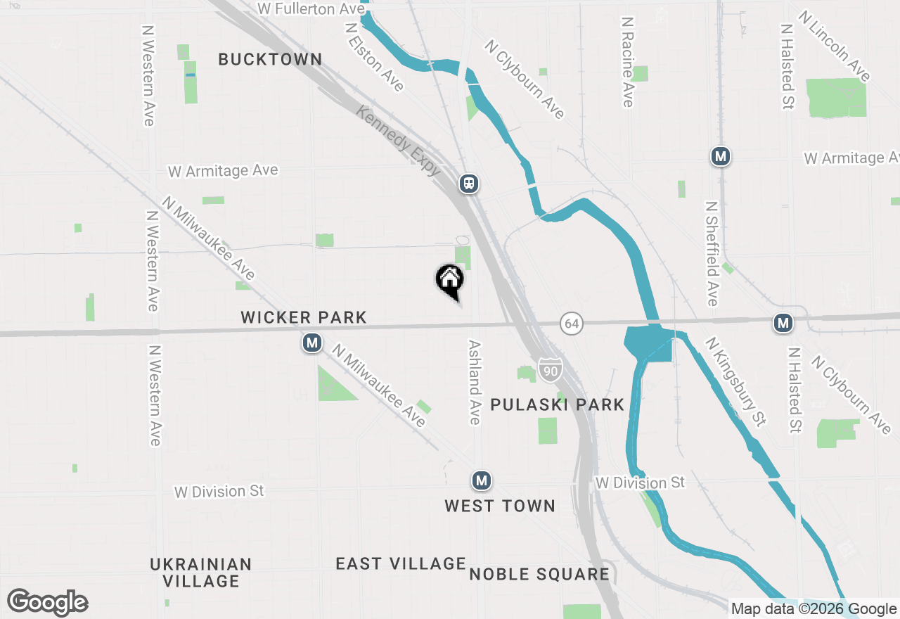 Map of 1622 N Marshfield Avenue, Chicago, IL 60622