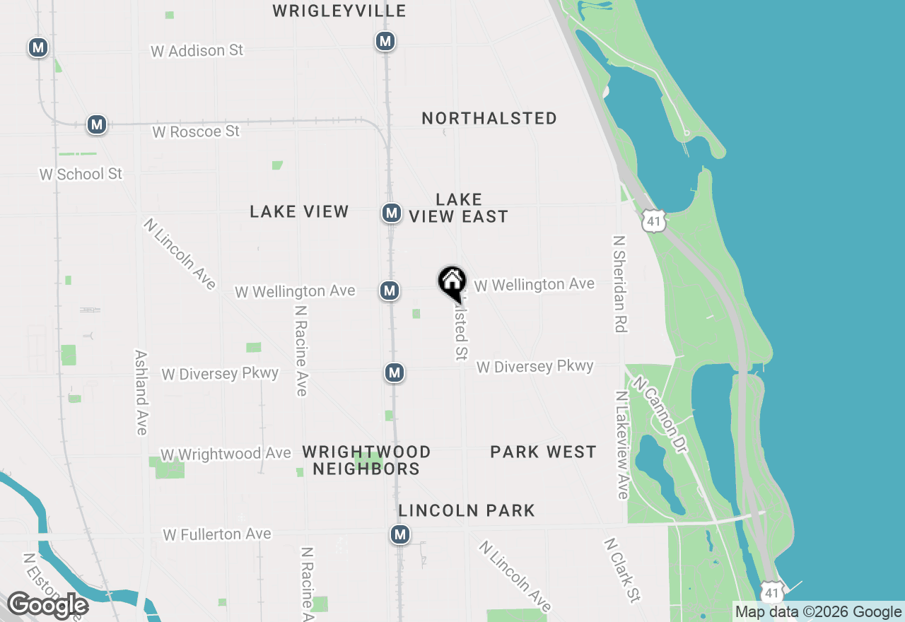 Map of 803 W Oakdale Avenue #3A, Chicago, IL 60657