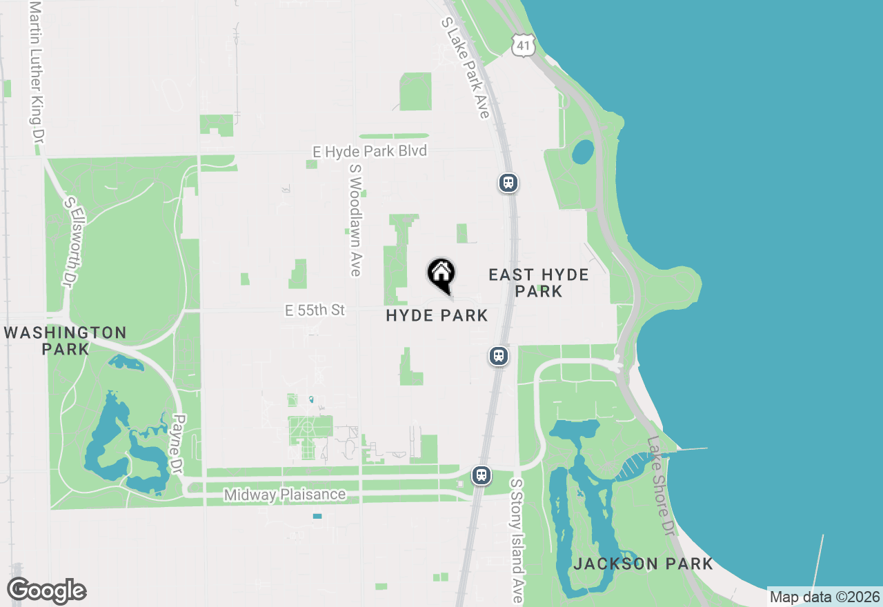 Map of 1401 E 55th Street #211N, Chicago, IL 60615