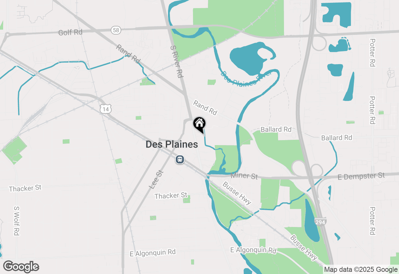 Map of 555 S River Road #501, Des Plaines, IL 60016