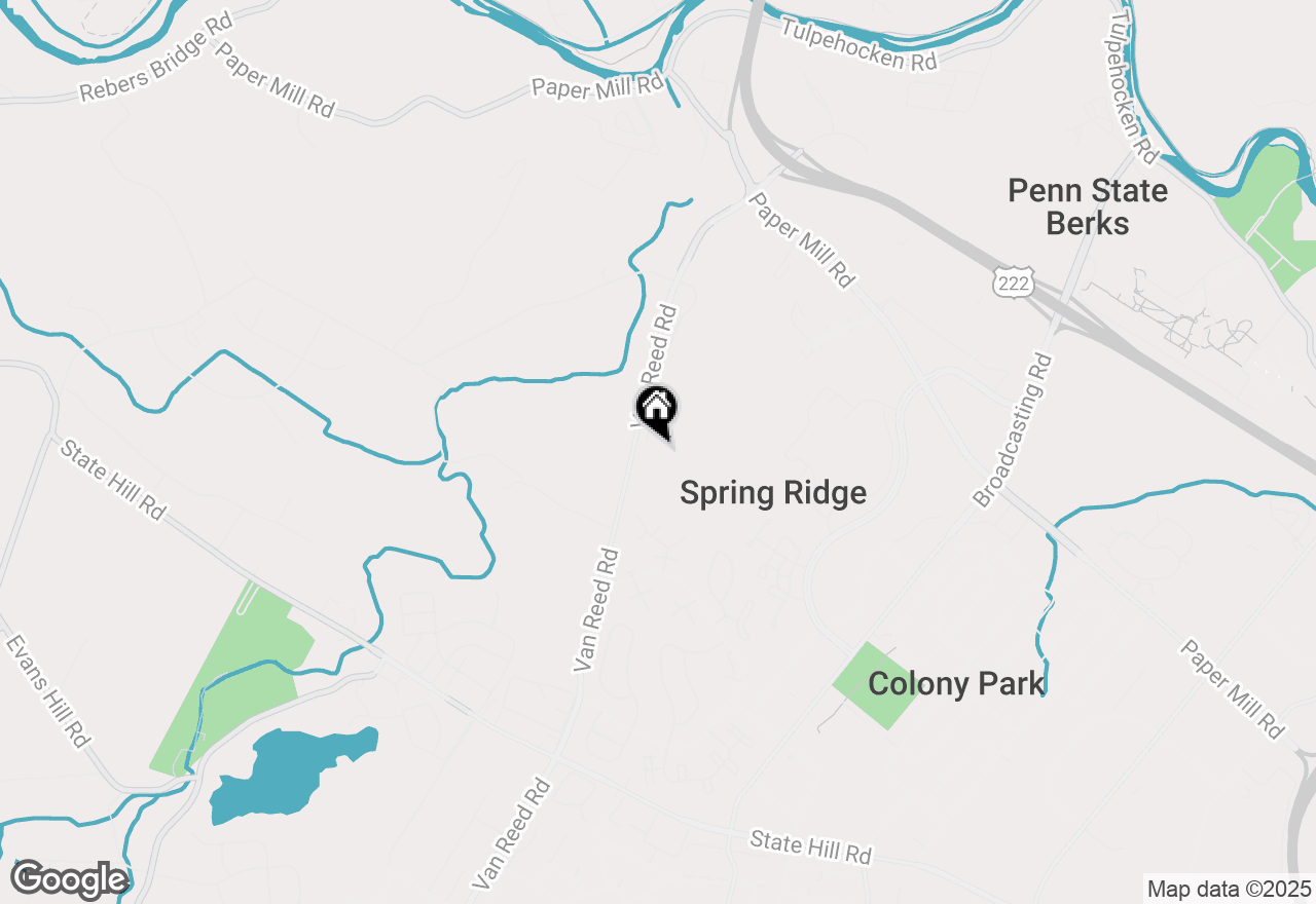 Map of 12 Woods Way, Wyomissing, PA 19610